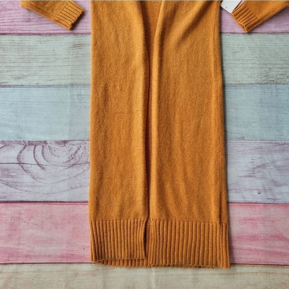 NWT For Love & Lemons Burnt Orange Dylan Open Front Long Duster Cardigan Small - Picture 7 of 10
